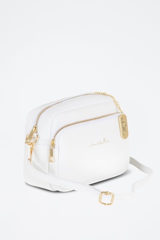 Bandolera de piel - Blanco