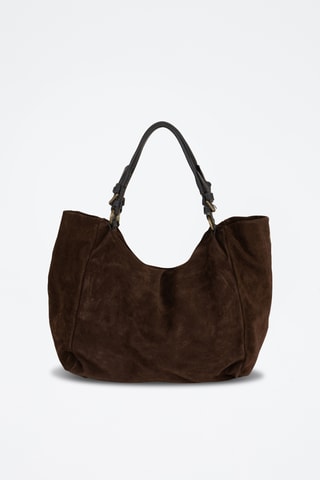 Bolso shopper de piel - Marrón oscuro