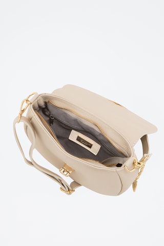 Bandolera de piel - Beige