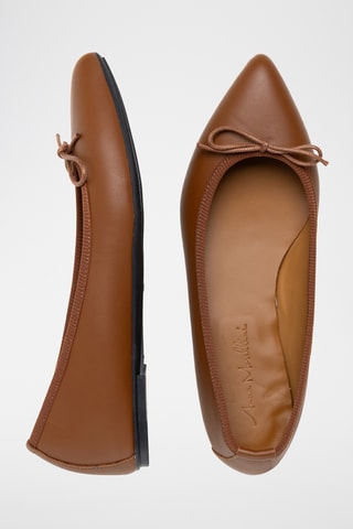 Bailarinas de piel - Marrón