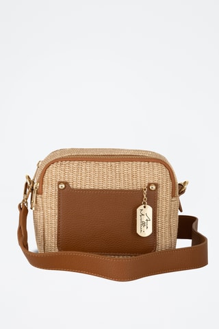 Bandolera de piel - Marrón