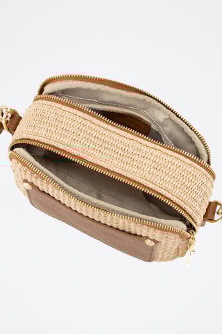 Bandolera de piel - Marrón