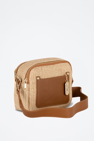 Bandolera de piel - Marrón