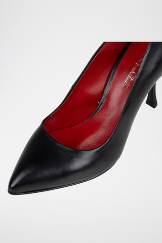 Zapatos de piel de tacón - Negro