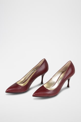 Zapatos de piel de tacón - Burdeos