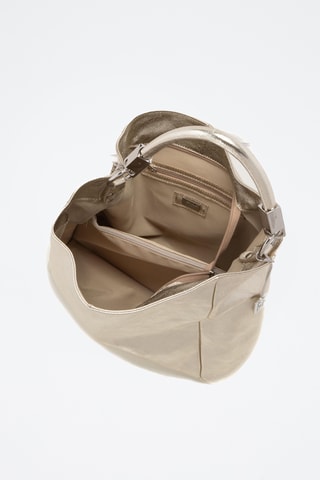 Bolso shopper de piel - Dorado
