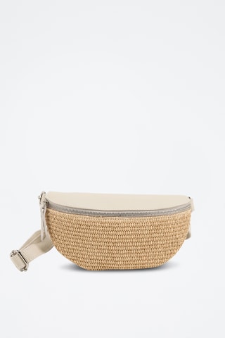 Bandolera de piel - Beige