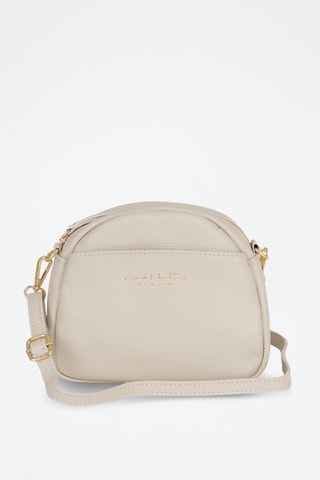 Bandolera de piel - Beige