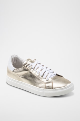 Zapatillas de piel - Dorado