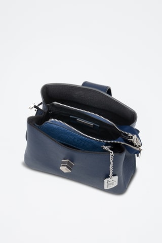 Bandolera de piel - Azul marino