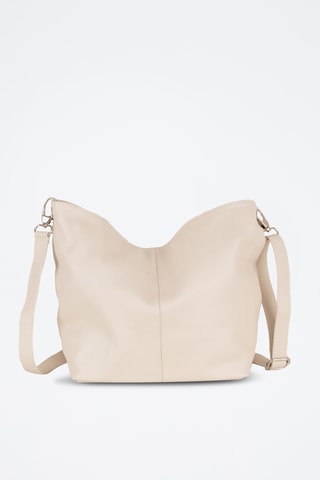 Bandolera de piel - Beige