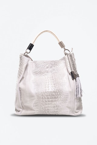 Bolso shopper de piel - Beige