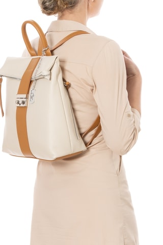 Mochila de piel - Beige