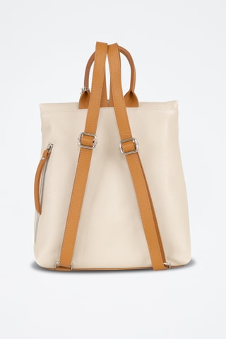 Mochila de piel - Beige