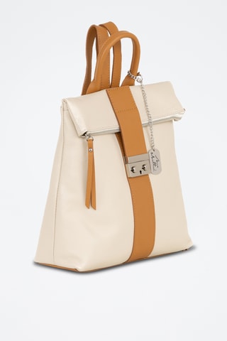 Mochila de piel - Beige