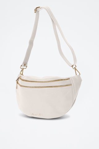 Bandolera de piel - Beige