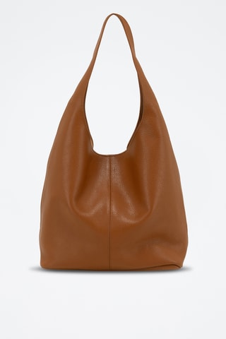 Bolso y monedero de piel - Marrón