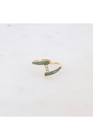 Bague - Doré et kaki