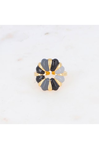 Bague - Doré et noir