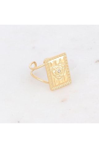 Bague - Doré et blanc