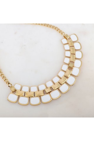 Collier - Doré et blanc