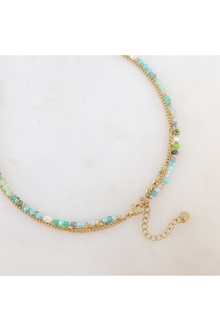 Collier - Perles d’eau douce et amazonites