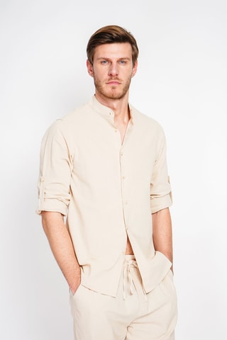 Camisa de lino - Beige
