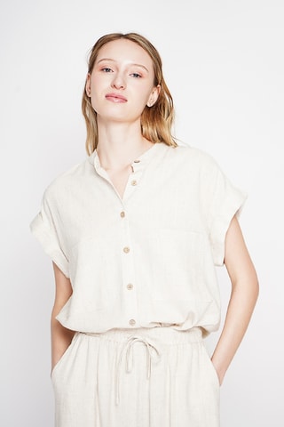 Camisa de lino - Beige