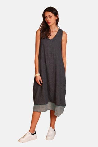 Vestido de lino - Negro