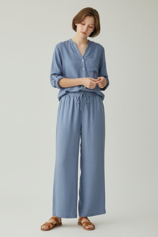 Camisa de lino - Azul