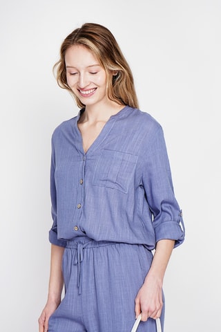 Camisa de lino - Azul