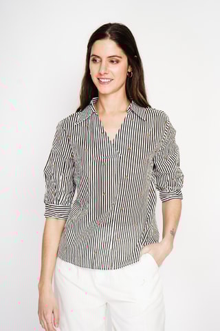 Blusa de lino - Negro