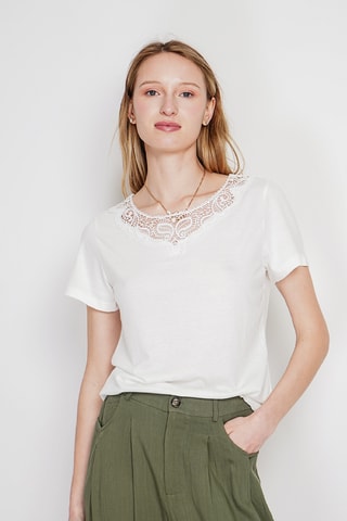 T-shirt en lin - Blanc