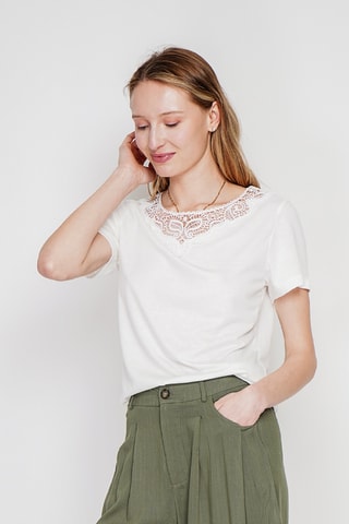 T-shirt en lin - Blanc