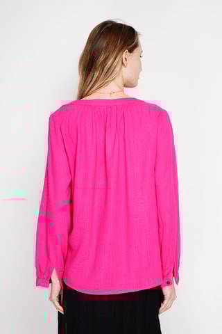 Blusa de lino - Fucsia