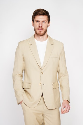 Chaqueta de lino - Marrón