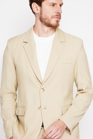 Chaqueta de lino - Marrón