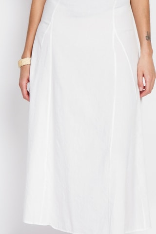 Falda larga de lino - Blanco