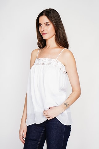 Top de lino - Blanco