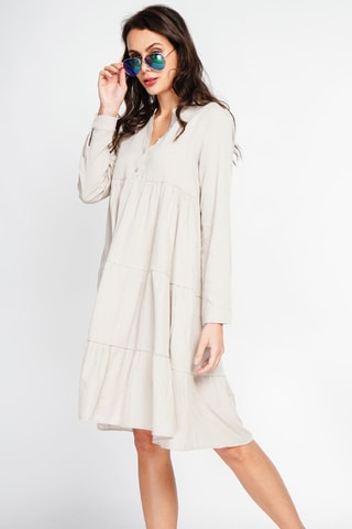 Vestido de lino - Beige