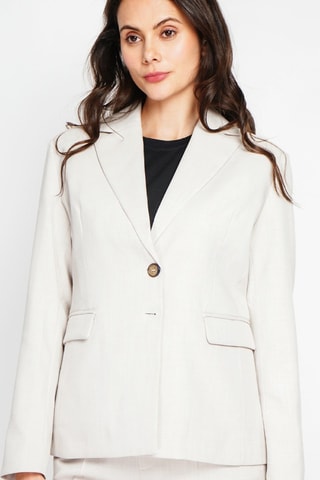 Chaqueta de lino - Beige