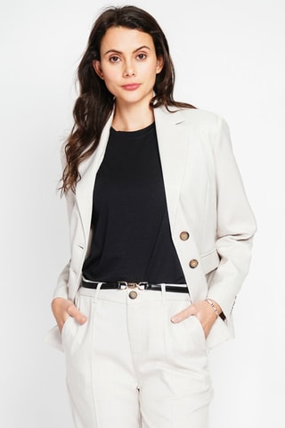 Chaqueta de lino - Beige