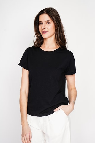 T-shirt en lin - Noir