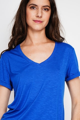 T-shirt en lin - Bleu