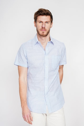 Chemise en lin - Bleu