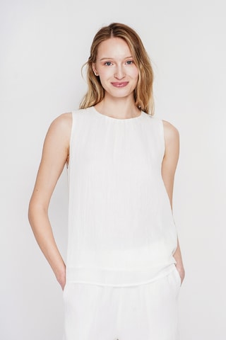 Top de lino - Blanco