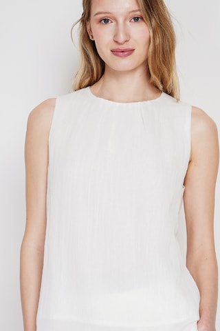 Top de lino - Blanco