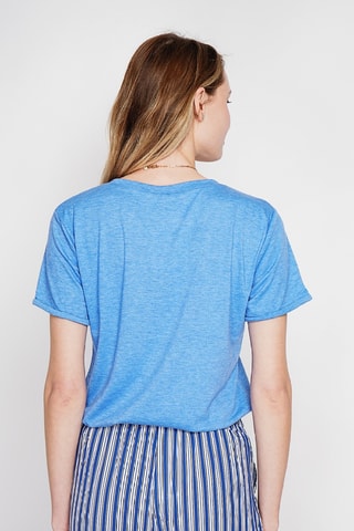 t-shirt en lin - Bleu
