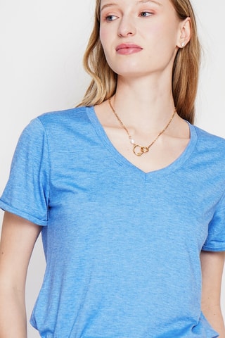 t-shirt en lin - Bleu