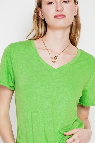 t-shirt en lin - Vert